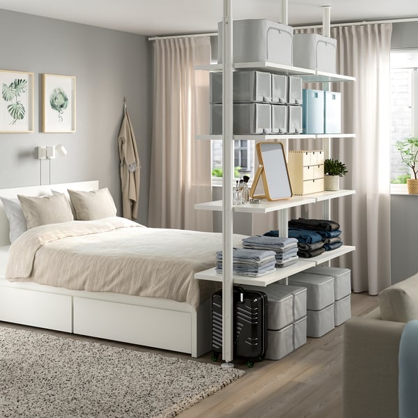 IKEA ELVARLI Open Storage Combination White 69x20x87 1/4-137 3/4 "