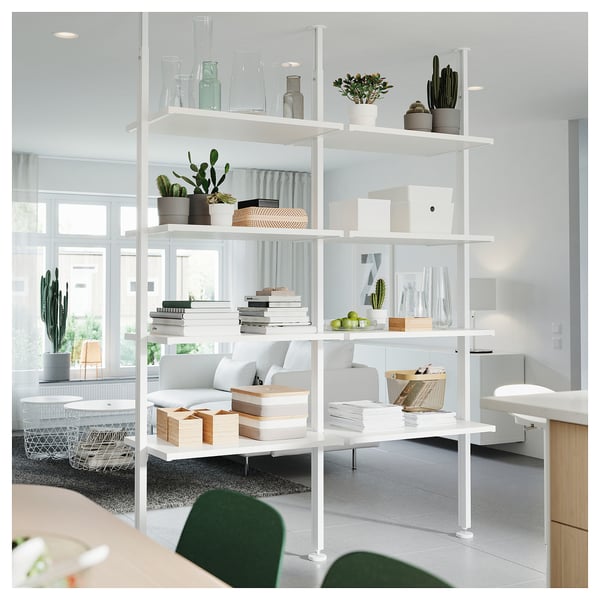 IKEA ELVARLI Open Storage Combination White 69x20x87 1/4-137 3/4 "