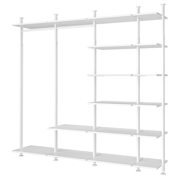 IKEA ELVARLI Wardrobe combination white 119 1/4x20 1/8x87 1/4-137 3/4 "