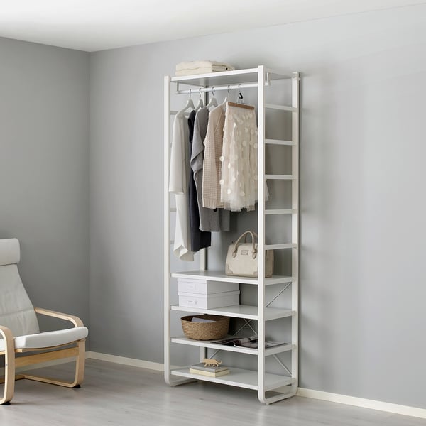 IKEA ELVARLI Wardrobe Combination White 33 1/4x15 3/4x85 "
