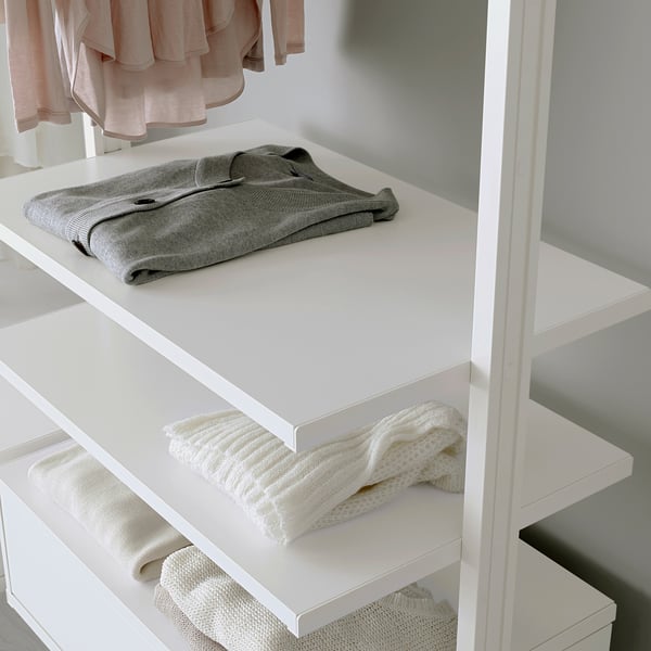 IKEA ELVARLI Wardrobe Combination White 36 1/8x20x87 1/4-137 3/4 "