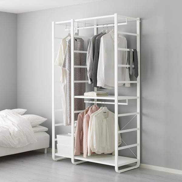 IKEA ELVARLI Wardrobe Combination White 49 1/8x21 5/8x85 "