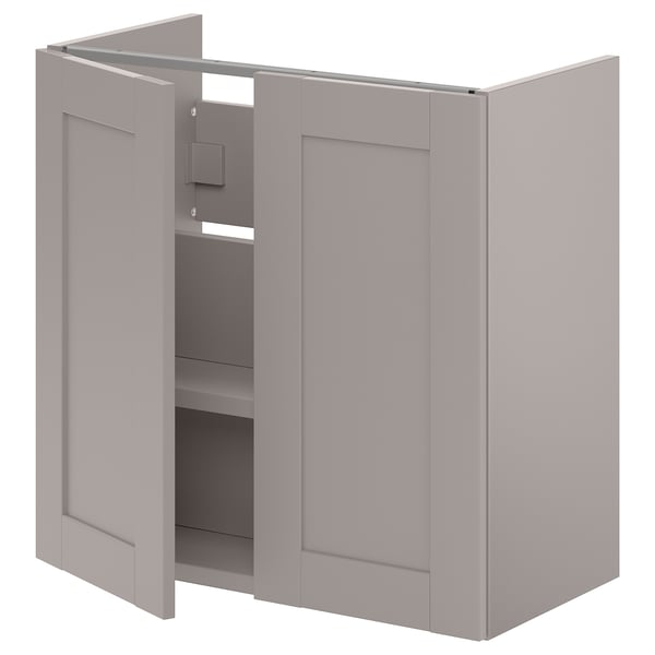 IKEA ENHET Bathroom vanity with 2 doors gray/gray frame 24x12 3/4x24 "