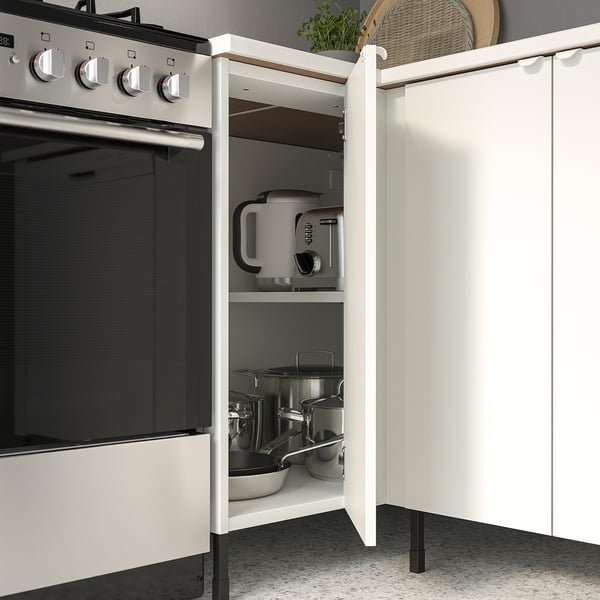 IKEA ENHET Corner Base Cabinet With Shelf/door White