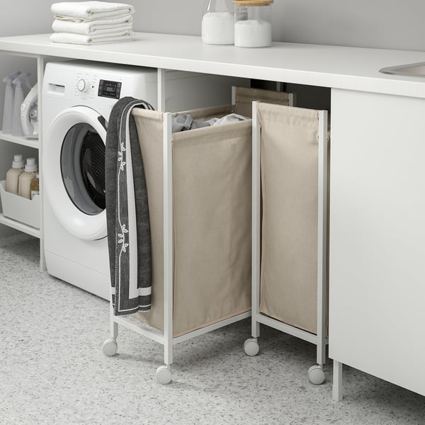 IKEA ENHET Laundry Bin With Casters White 21 Gallon