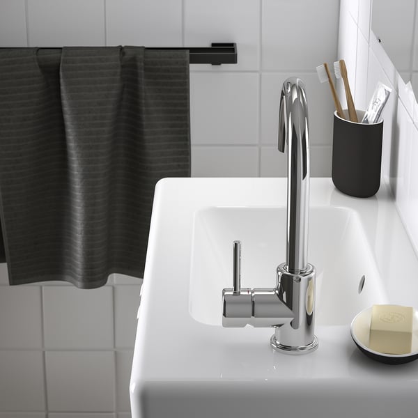 IKEA ENHET / TVÄLLEN Bathroom Vanity W Doors/sink/faucet White/oak Effect 25 1/2x13 1/8x26 "