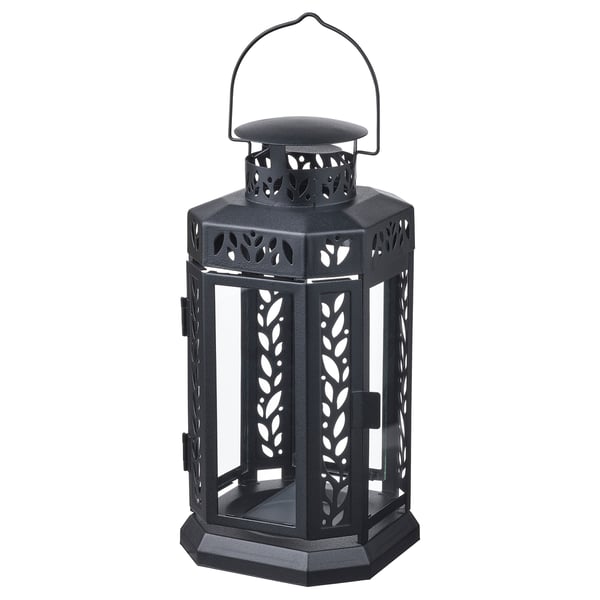 IKEA ENRUM Lantern for candle indoor/outdoor black 11 "