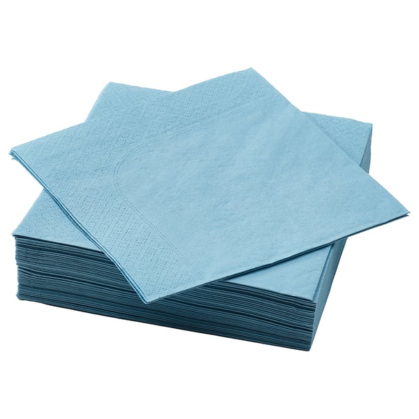 IKEA FANTASTISK Paper napkin gray-blue 15 ¾x15 ¾ "