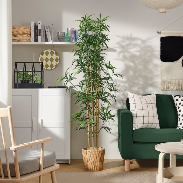 IKEA FEJKA Artificial Potted Plant Indoor/outdoor Bamboo 9 "