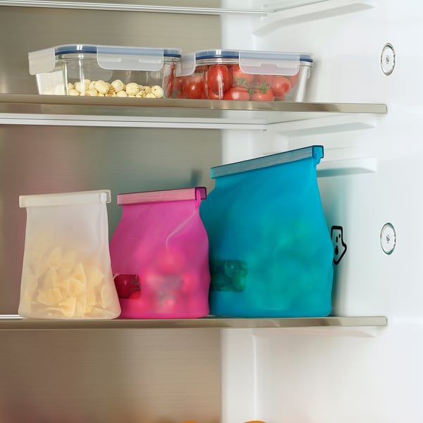 IKEA FILFISK 3-piece Resealable Bag Set Multicolor/silicone 1.1/1.3/2.6 Qt
