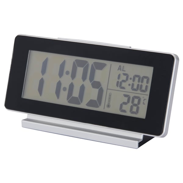 IKEA FILMIS Clock/thermometer/alarm black 6 ½x3 ½ "
