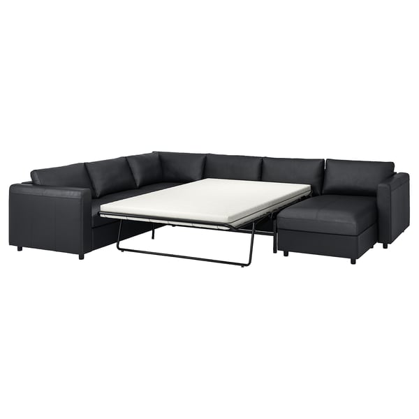 IKEA FINNALA Corner Sleeper Sofa 5-seat With Chaise/Grann/Bomstad Black