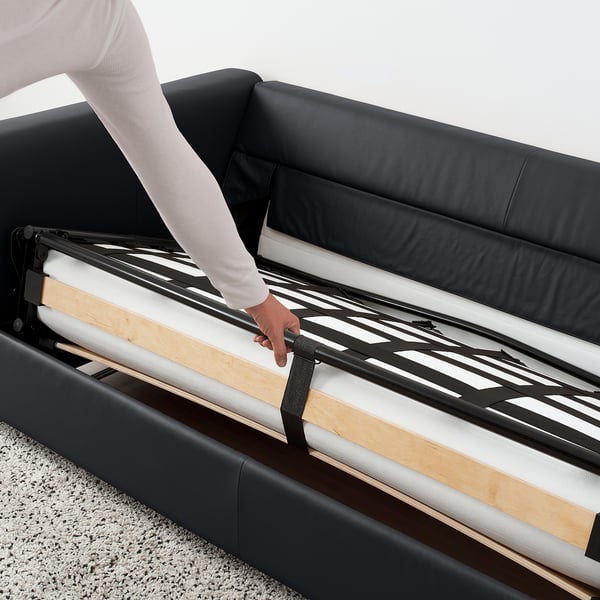 IKEA FINNALA Corner Sleeper Sofa 5-seat With Chaise/Grann/Bomstad Black