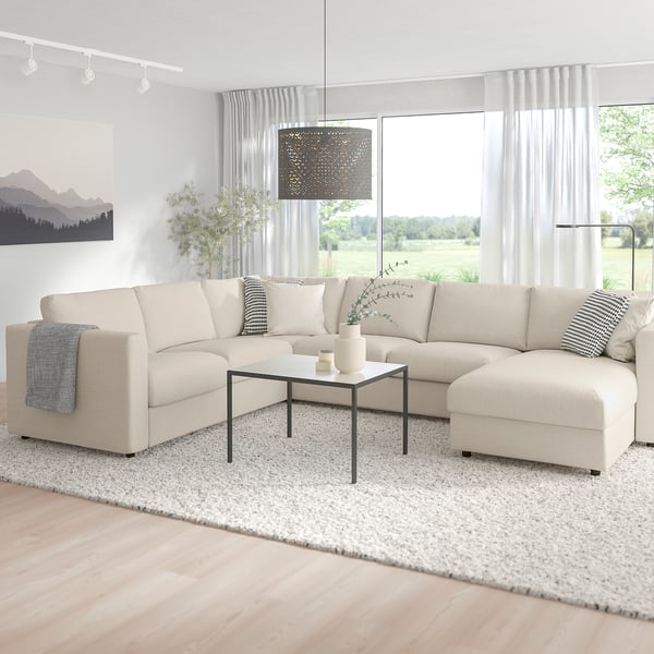 IKEA FINNALA Corner Sleeper Sofa 5-seat With Chaise/Gunnared Beige