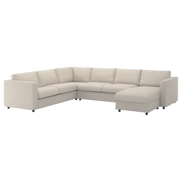 IKEA FINNALA Corner sleeper sofa 5-seat with chaise/Gunnared beige