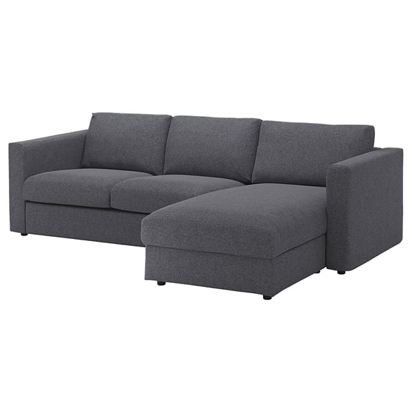 IKEA FINNALA Cover For 4-seat Sectional Gunnared Medium Gray