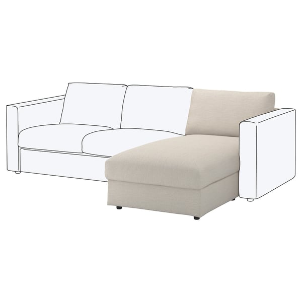 IKEA FINNALA Cover For Chaise Section Gunnared Beige
