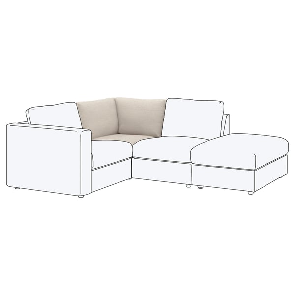 IKEA FINNALA Cover For Corner Section Gunnared Beige