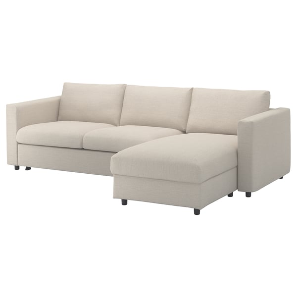 IKEA FINNALA Cover Sleeper Sofa W Chaise Gunnared Beige