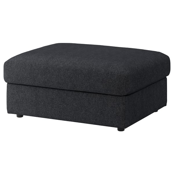 IKEA FINNALA Ottoman with storage Tallmyra black/gray