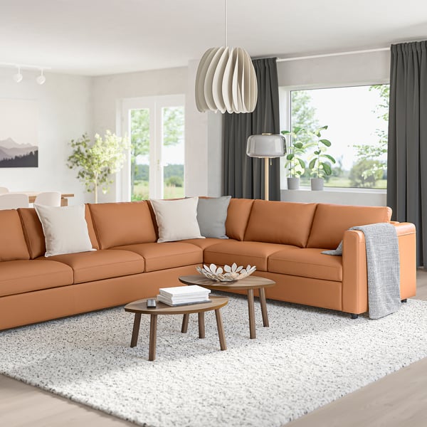 IKEA FINNALA Sectional 5-seat Corner Grann/Bomstad Golden Brown