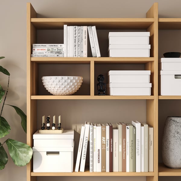 IKEA FJÄDERHARV Storage Box With Lid White 9 ¾x13 ¾x3 ¼ "