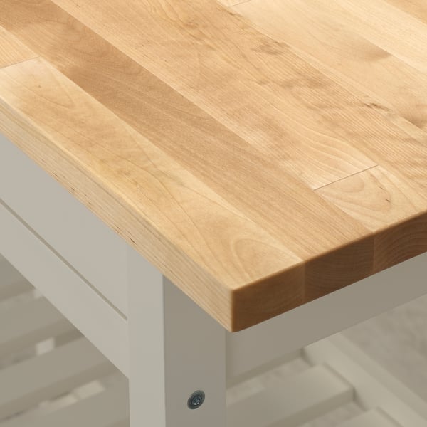 IKEA FÖRHÖJA Kitchen Cart Birch/white 39 3/8x16 7/8 "