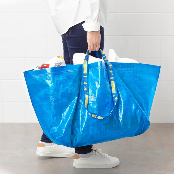 IKEA FRAKTA Shopping Bag Large Blue 21 ¾x14 ½x13 ¾ "/19 Gallon