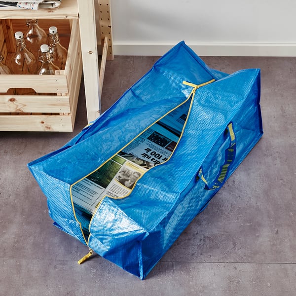 IKEA FRAKTA Storage Bag For Cart Blue 28 ¾x13 ¾x11 ¾ " 20 Gallon