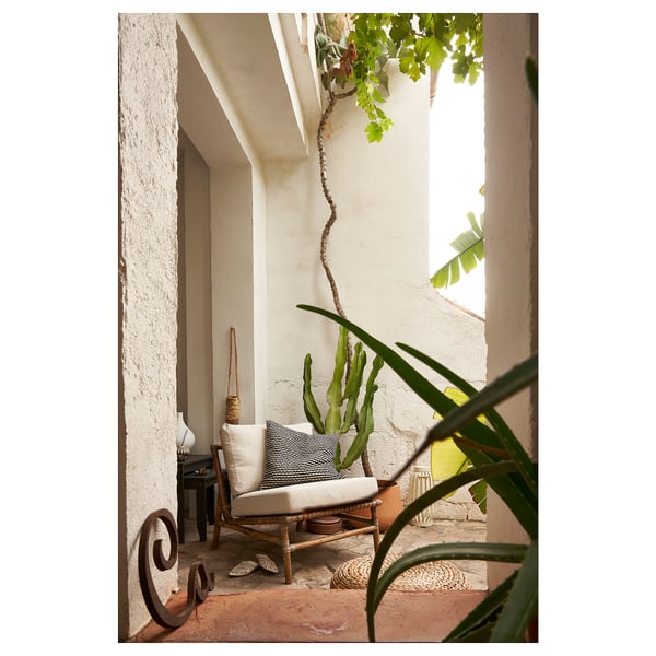 IKEA FRÖSÖN/DUVHOLMEN Back Cushion Outdoor Beige 24 3/8x17 3/8 "