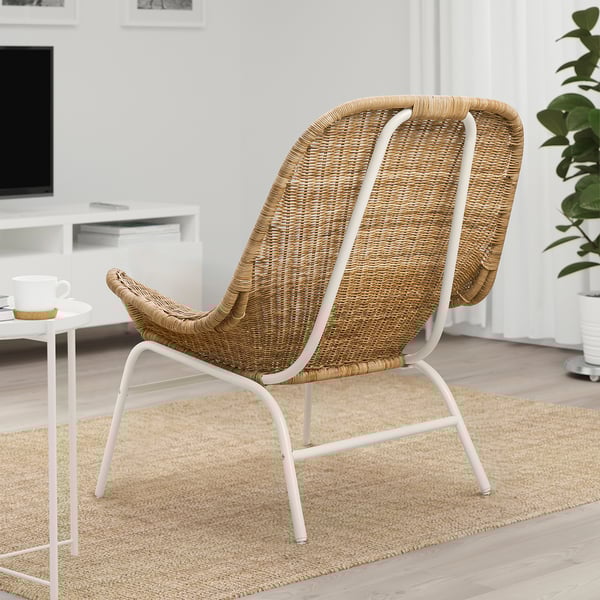 IKEA FRYKSÅS Chair With Cushion Rattan/Risane Natural