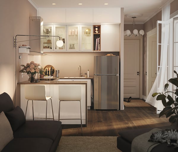 IKEA FRYSBAR Top-freezer Refrigerator Stainless Steel 13.9 Cu.ft