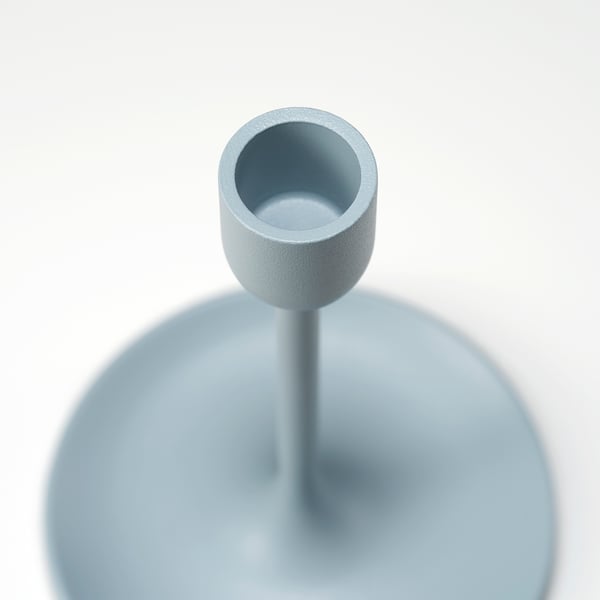 IKEA FULLTALIG Candlestick Set Of 3 Light Gray-blue