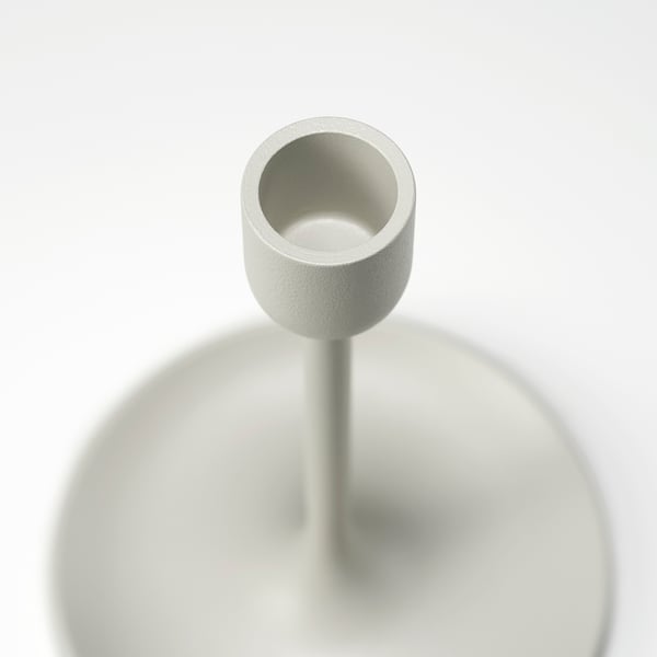 IKEA FULLTALIG Candlestick Set Of 3 Light Grey-beige