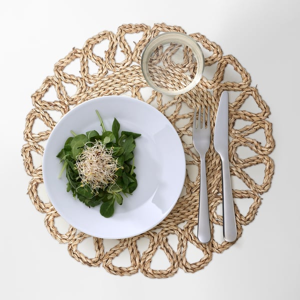 IKEA GALLSOPP Place Mat Natural/sedge Handmade 14 ½ "