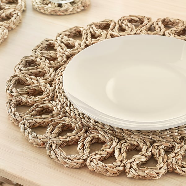 IKEA GALLSOPP Place Mat Natural/sedge Handmade 14 ½ "