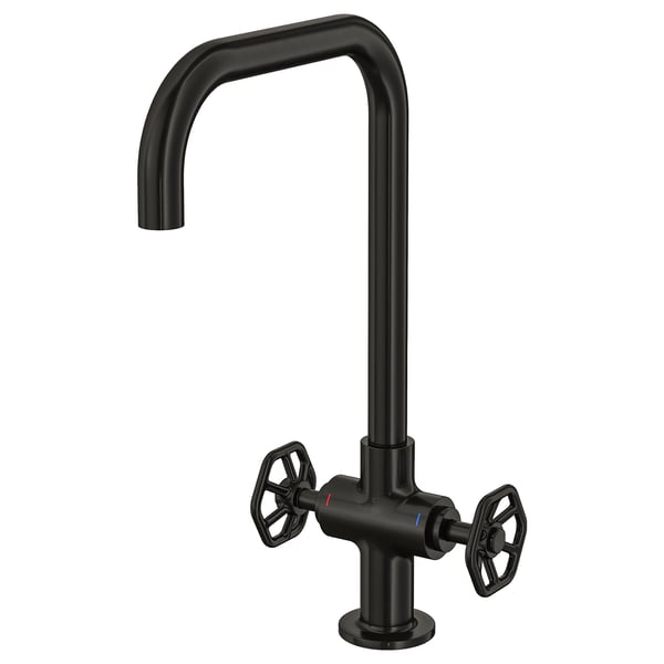 IKEA GAMLESJÖN Dual control kitchen faucet brushed black metal