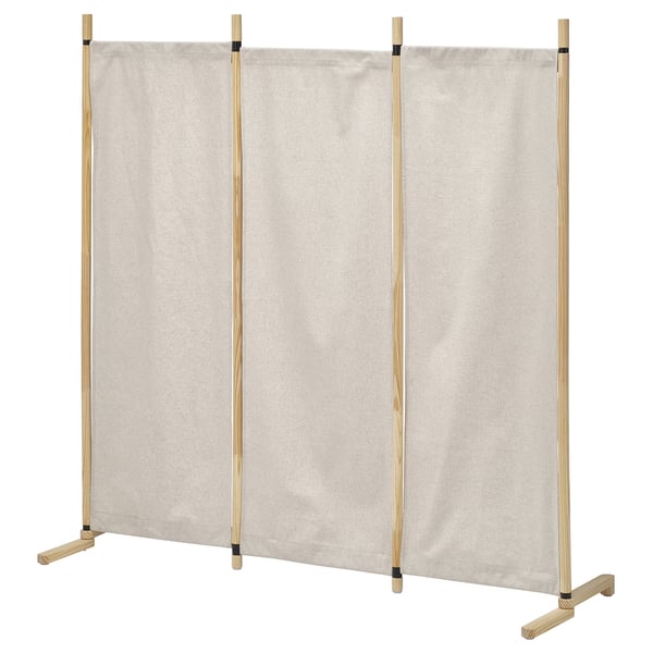 IKEA GLAMBERGET Room divider pine/Katorp beige 59x59 "