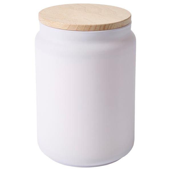 IKEA GOLIATTUJA Scented Cndl In Glass W Lid/2 Wicks Lavender Bliss/purple 100 Hr