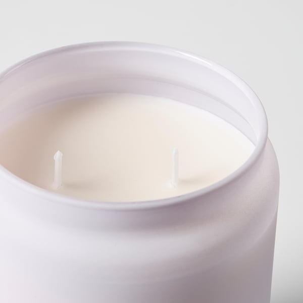 IKEA GOLIATTUJA Scented Cndl In Glass W Lid/2 Wicks Lavender Bliss/purple 100 Hr