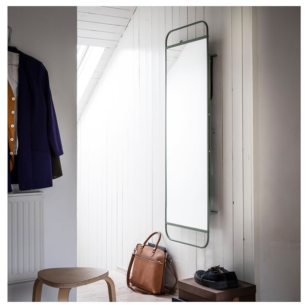 IKEA GRANVÅG Mirror With Storage Wall Hanging/green 19 5/8x59 "