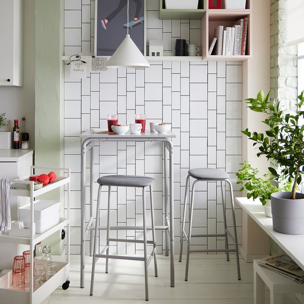 IKEA GRÅSALA Bar Table Gray/gray 26 3/8x26 3/8x41 3/8 "