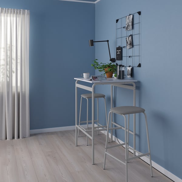 IKEA GRÅSALA / GRÅSALA Bar Table And 2 Bar Stools Gray Gray/gray 29 1/2 "