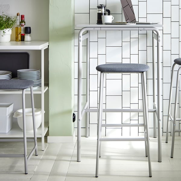 IKEA GRÅSALA / GRÅSALA Bar Table And 2 Bar Stools Gray Gray/gray 29 1/2 "