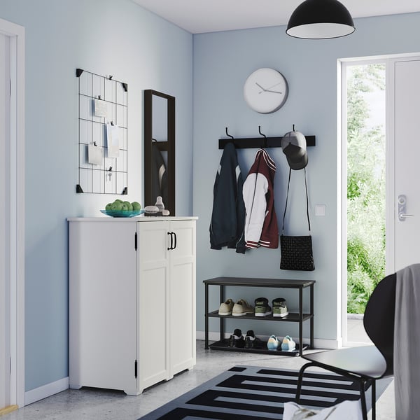 IKEA GREÅKER / NIPÅSEN Hallway Furniture Set Of 4 White/black