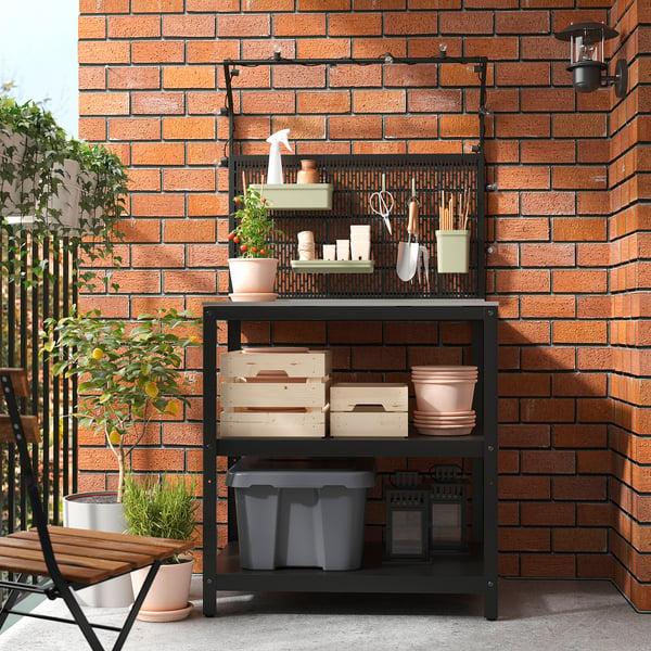 IKEA GRILLSKÄR Back Panel For Outdoor Kitchen Black 33 7/8x34 1/4 "