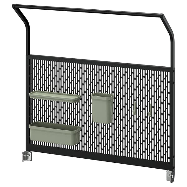 IKEA GRILLSKÄR Back panel for outdoor kitchen black 33 7/8x34 1/4 "