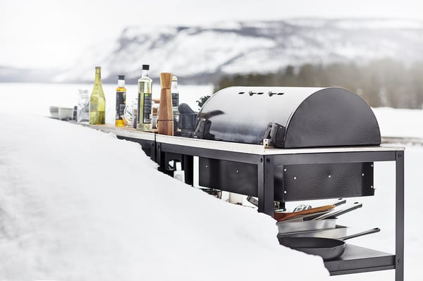 IKEA GRILLSKÄR Charcoal Grill Black/stainless Steel Outdoor 33 7/8x24 "