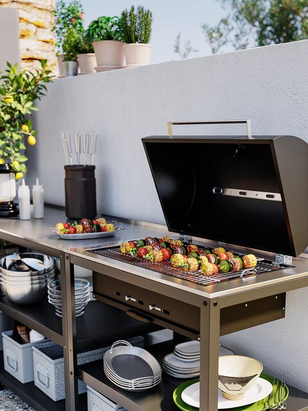 IKEA GRILLSKÄR Kitchen Sink Ut/chrcl Bbq Outdoor Stainless Steel 67 3/4x48 "