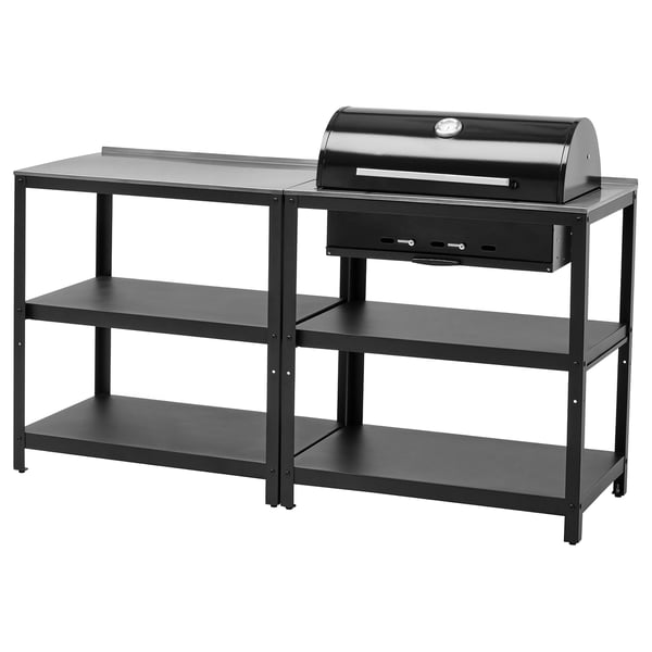 IKEA GRILLSKÄR Kitchen with charcoal bbq outdoor stainless steel 67 3/4x24 "